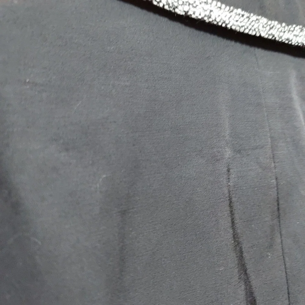 NWOT Dennis by Dennis Basso Trench Coat Womens Med‎ Black Tweed Trim Belted Chic